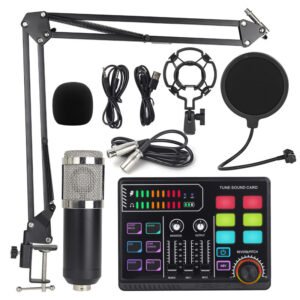 48v Large Shock Film English Sound Card Mobile Live Streaming Anchor Full Set Of Equipment