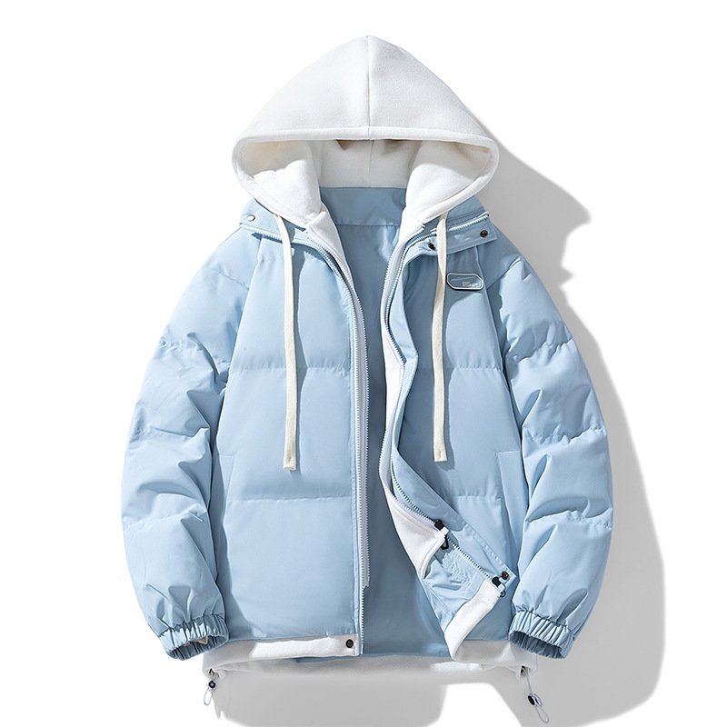 Fake Two-piece Cotton-padded Coat Thickened Hooded Warm Jacket - Image 10