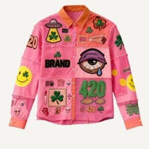 Fashion Casual Printed Polyester Shirt