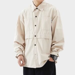 Loose Fit Men's Long Sleeve Japanese Casual Versatile Jacket