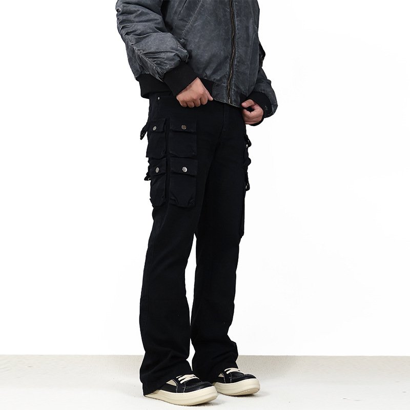 Multi-pocket All-match High Street Slightly Flared Workwear Casual Pants - Image 7