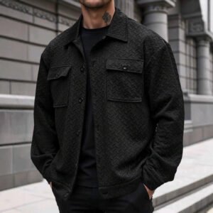Men's Casual Jacquard Large-pocket Jacket