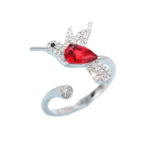 Stylish Adjustable Hummingbird Womens Ring