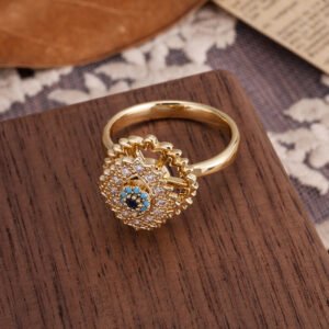 Bold And Dramatic Circular Opening Ring For The Index Finger Designed For Women