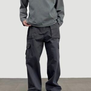 Men's Vintage Wash Loose Straight Leg Pants