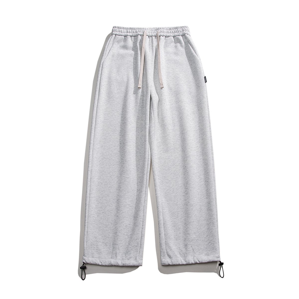 Drawstring Ankle-tied Loose Straight Sweatpants - Image 7