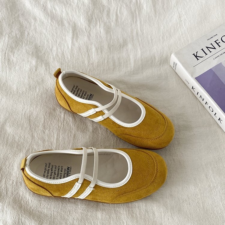 Double Drawstring Retro Round Toe Flat Bottom Shallow Mouth Casual Shoes - Image 6