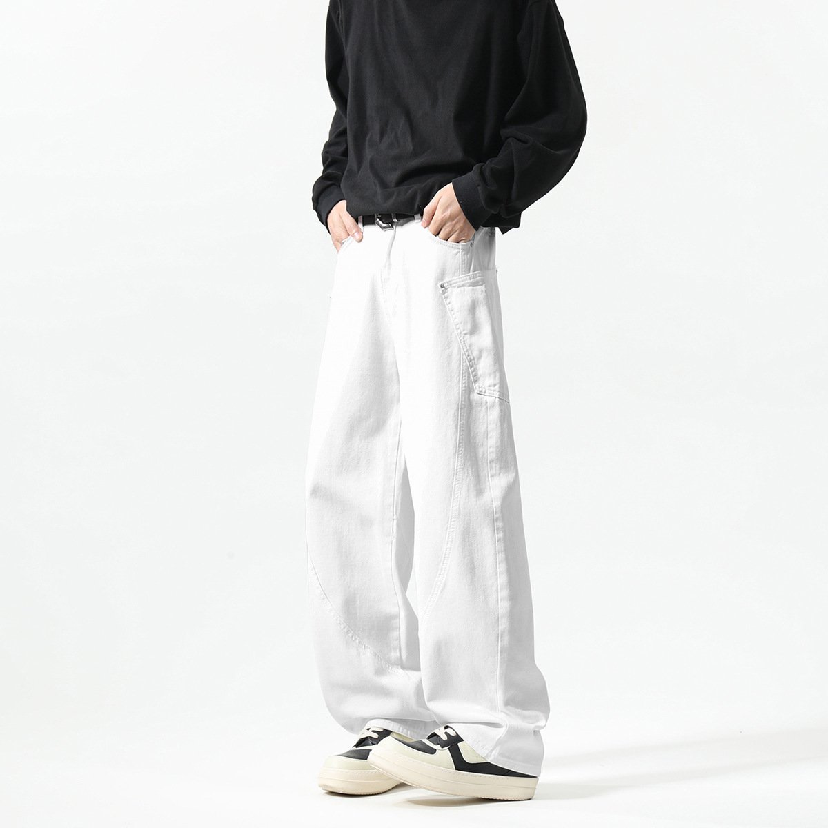 New Men's Matchet Pants Stitching Three-dimensional Design Trousers - Image 4