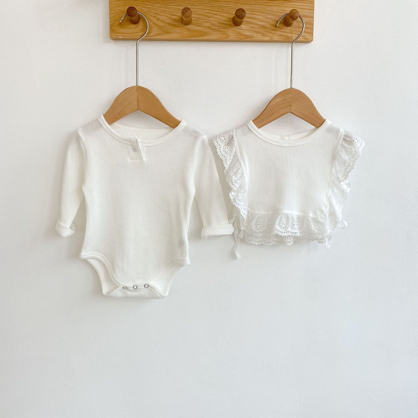 Autumn Solid Triangle Baby Solid Bodysuit - Image 4