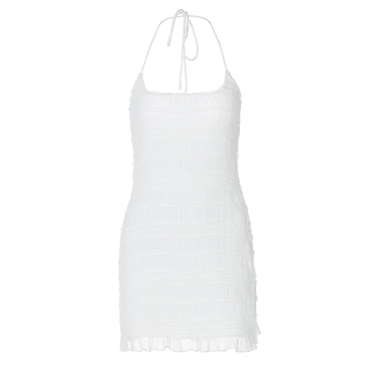Halter-neck Slim Fit Cropped Dress - Image 5