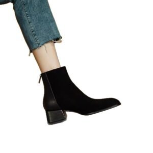34 Suede Mid-heel Women's Martin Boots