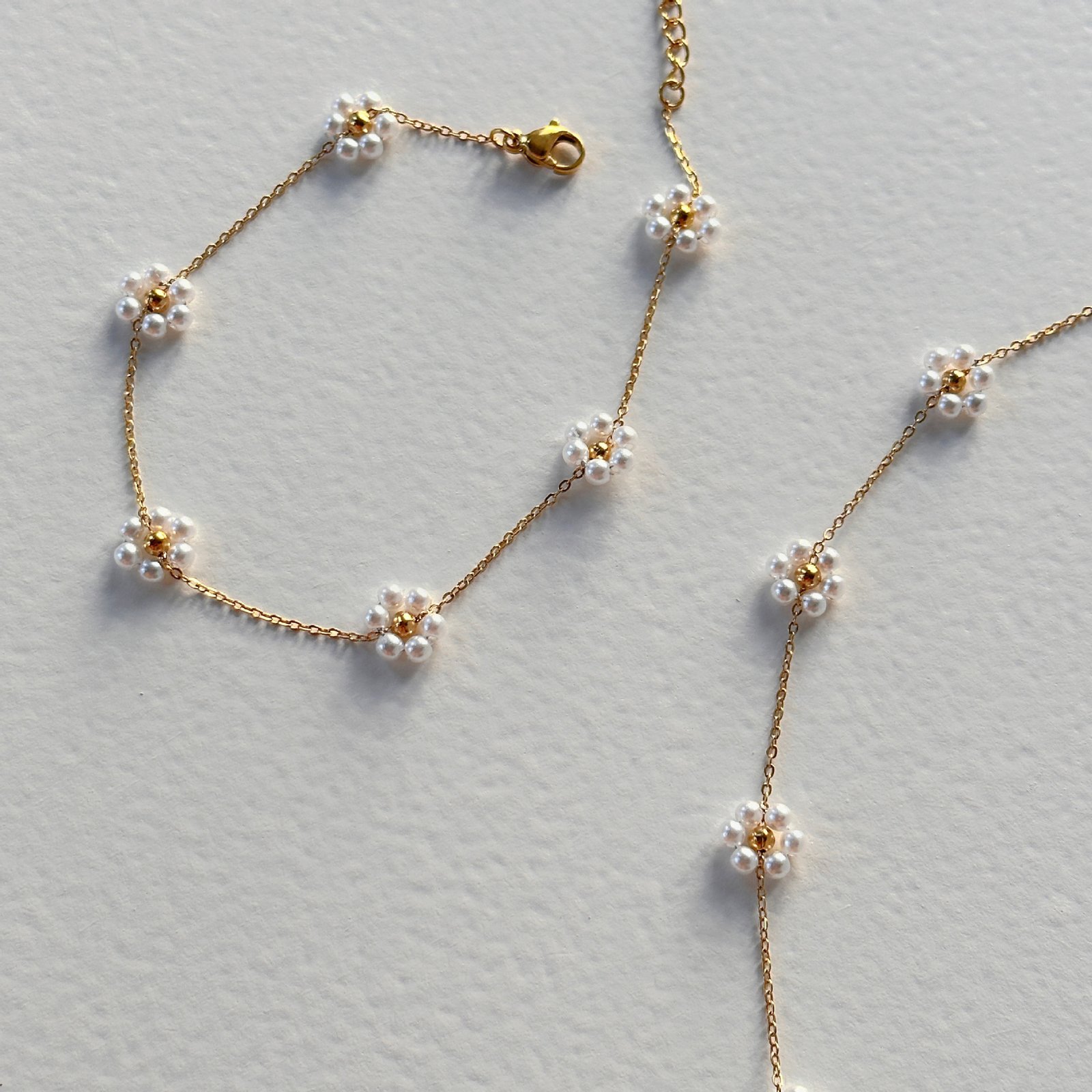 Pearl Small Flower Necklace Fashion Titanium Steel - Image 4