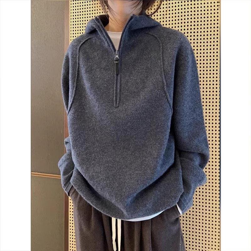 Women's American-style Double-sided Coral Fleece Hoodie - Image 5