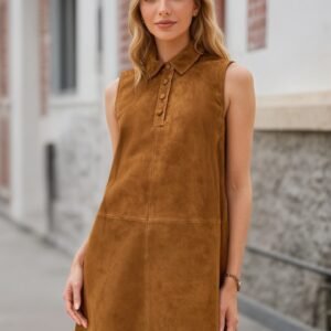 New Shirt-collar Vest Dress For Niche Styles