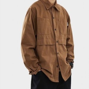 Loose Fit Men's Long Sleeve Japanese Casual Versatile Jacket