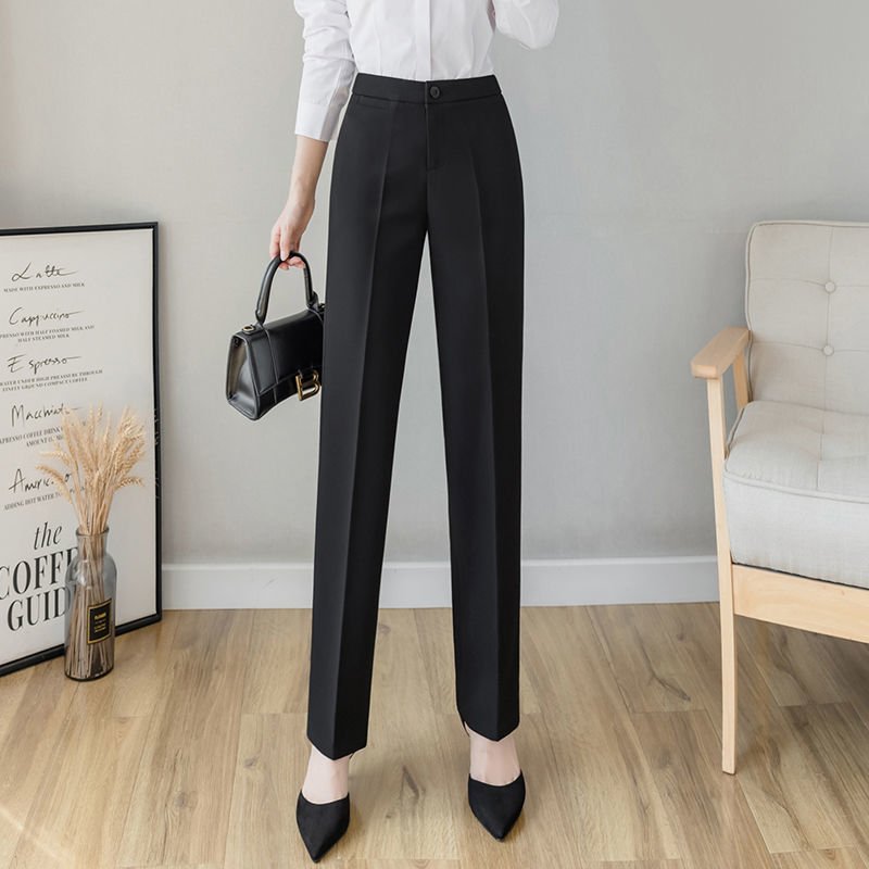 Female Office Worker Straight Workplace Suit Pant