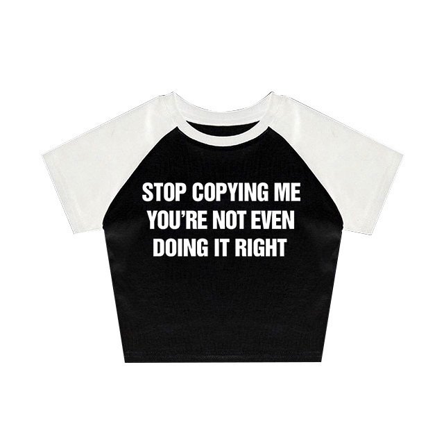 Alphabet Streetwear ShortSlim-fit Women's T-shirt For Foreign Trade European And American Style - Image 8