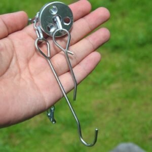 Compatible with Apple, Camping outdoor campfire tripod hanging pot picnic fire bracket aluminum alloy tripod camping supplies