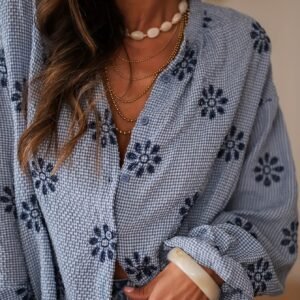 Women's Slimming Casual Loose-fitting Top With A Small Stand-up Collar