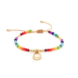 European And American Style Rainbow Crystal Bead Bracelet