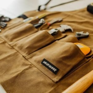 Leather webbing apron