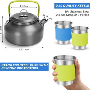 Camping Cooker Outdoor Teapot Combination Picnic Pot Set