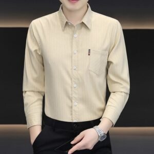 Striped Youth Korean Slim Fit Casual All-match Shirt