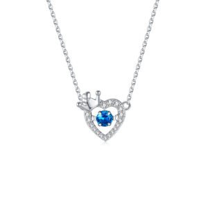 S925 Sterling Silver Dainty Heart Necklace For Women