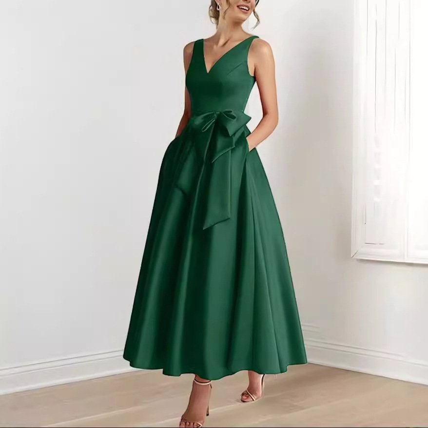Birthday Party Host V-neck Socialite Daily Wearable Slimming Dress - Image 7
