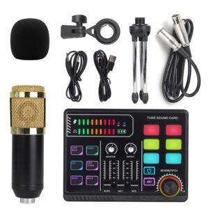 48v Large Shock Film English Sound Card Mobile Live Streaming Anchor Full Set Of Equipment