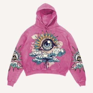 Men's Printed Long Sleeved Hooded Sweatshirt