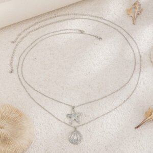Ocean Vacation Style Starfish Shell Pendant Waist Chain For Women