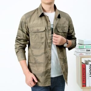 Workwear Loose Outdoor Casual Camouflage Shirt