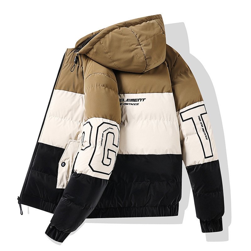 Color-blocking Euro-American Style Reversible Cotton Jacket - Image 8