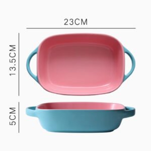 Ins Ceramic Square Baking Tray, Cheese Baking Rice Plate