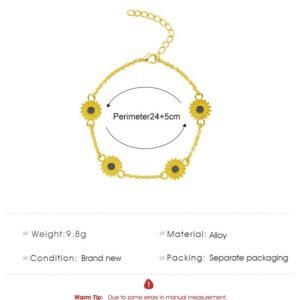 Alloy Sunflower Anklet Gift For Ladies