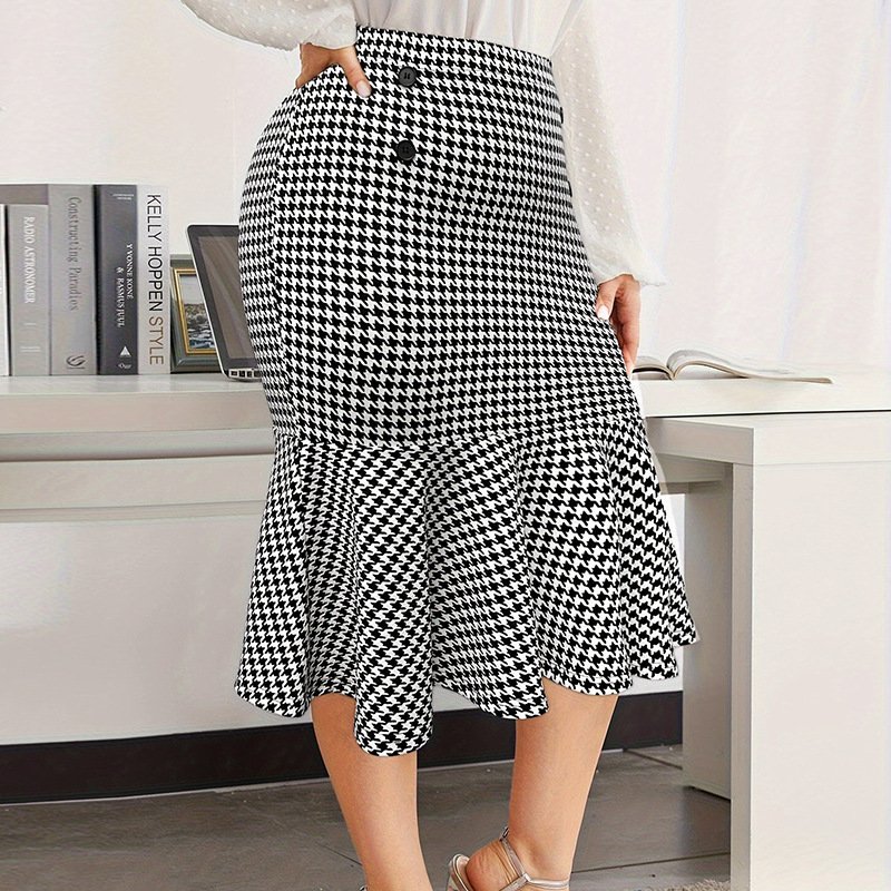 Spring Slimming Mermaid Midi Skirt For Curvy Women - Image 6