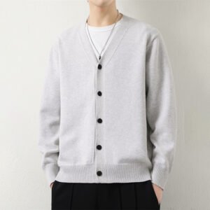 V-neck Sweater Fall Winter Warm Knitted Outerwear