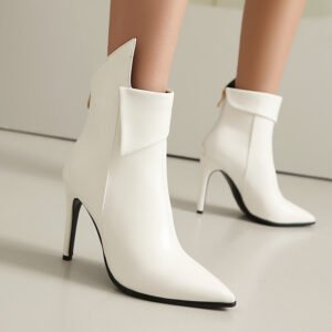 Womens Plus-Size Pointed-Toe High Heels With Back Zipper