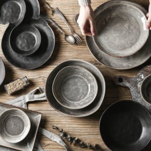 Kiln Into Ceramic Tableware Creative Hotel Steak Plate