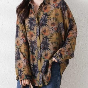 Plus Size Sun Protection Women's Loose Chiffon Shirt