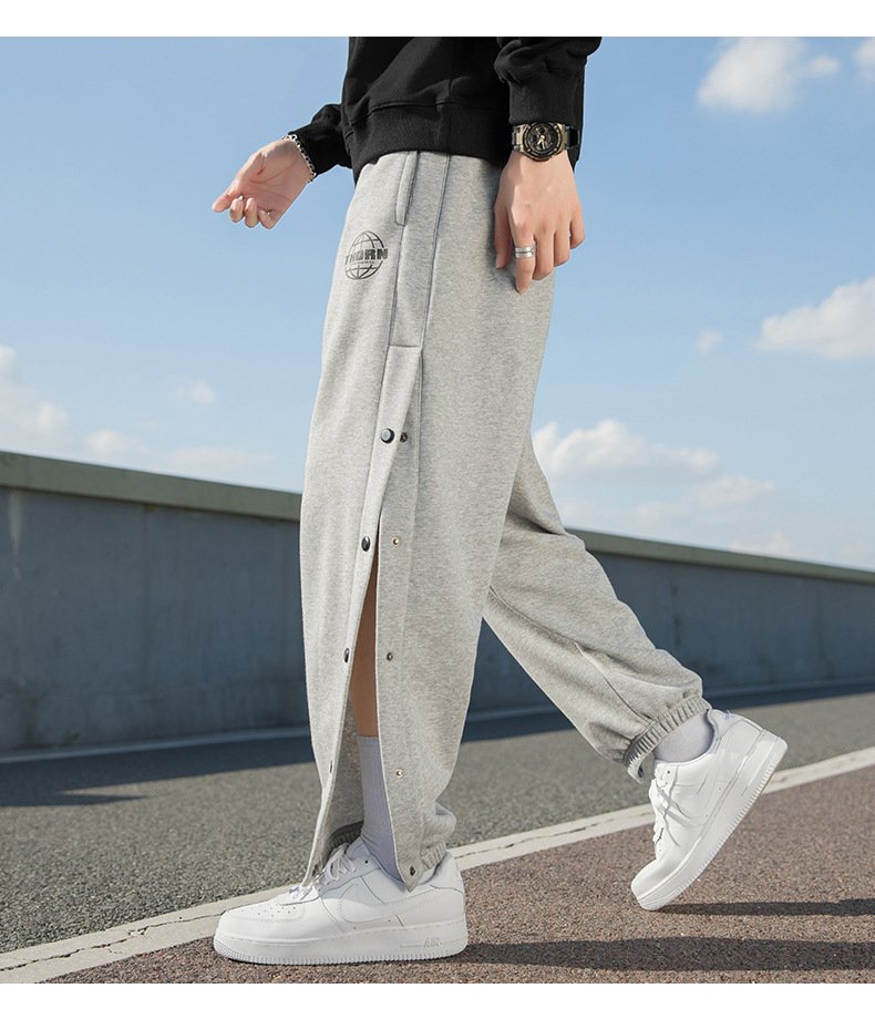 Newport Style Men's Autumn And Winter Breasted Drape Casual Men's Loose Sports Trousers - Image 4
