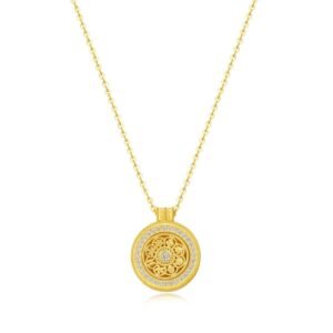Fashionable And Lucky Eight Treasures Compass Necklace