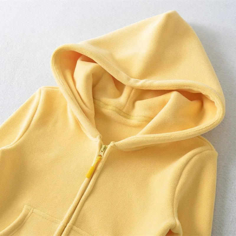 American-style Cropped Fleece Hoodie For Petite Women - Image 2