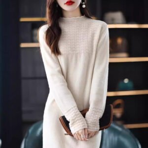 Midlength Knitted Base Sweater Dress