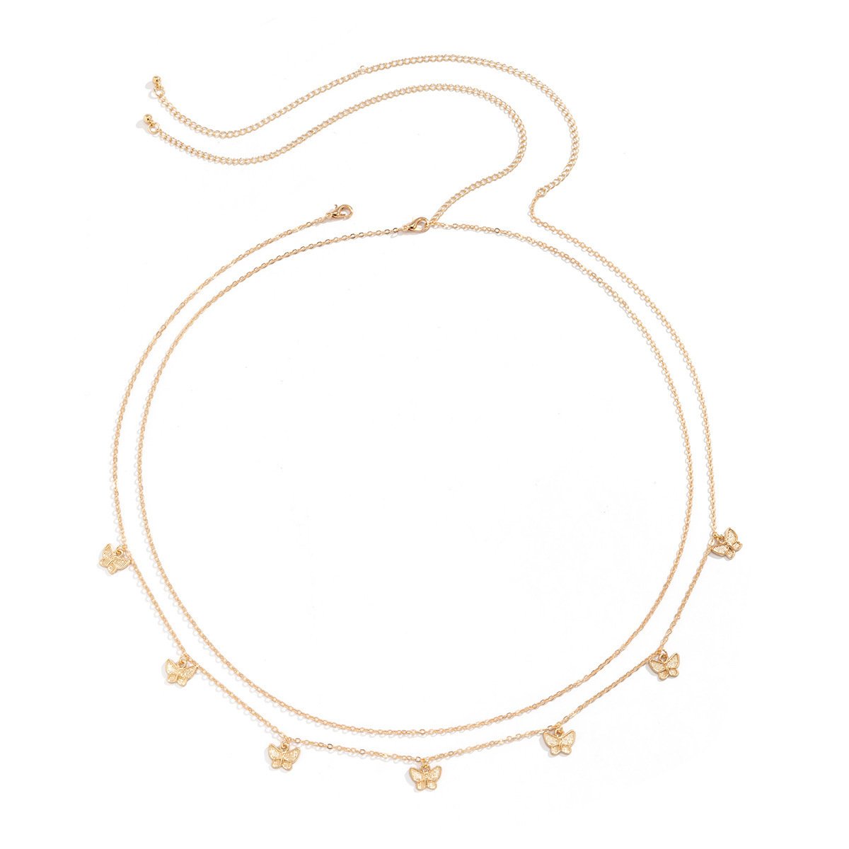 Hot Girl Style Small Butterfly Tassel Double-layer Waist Chain For Women - Image 5