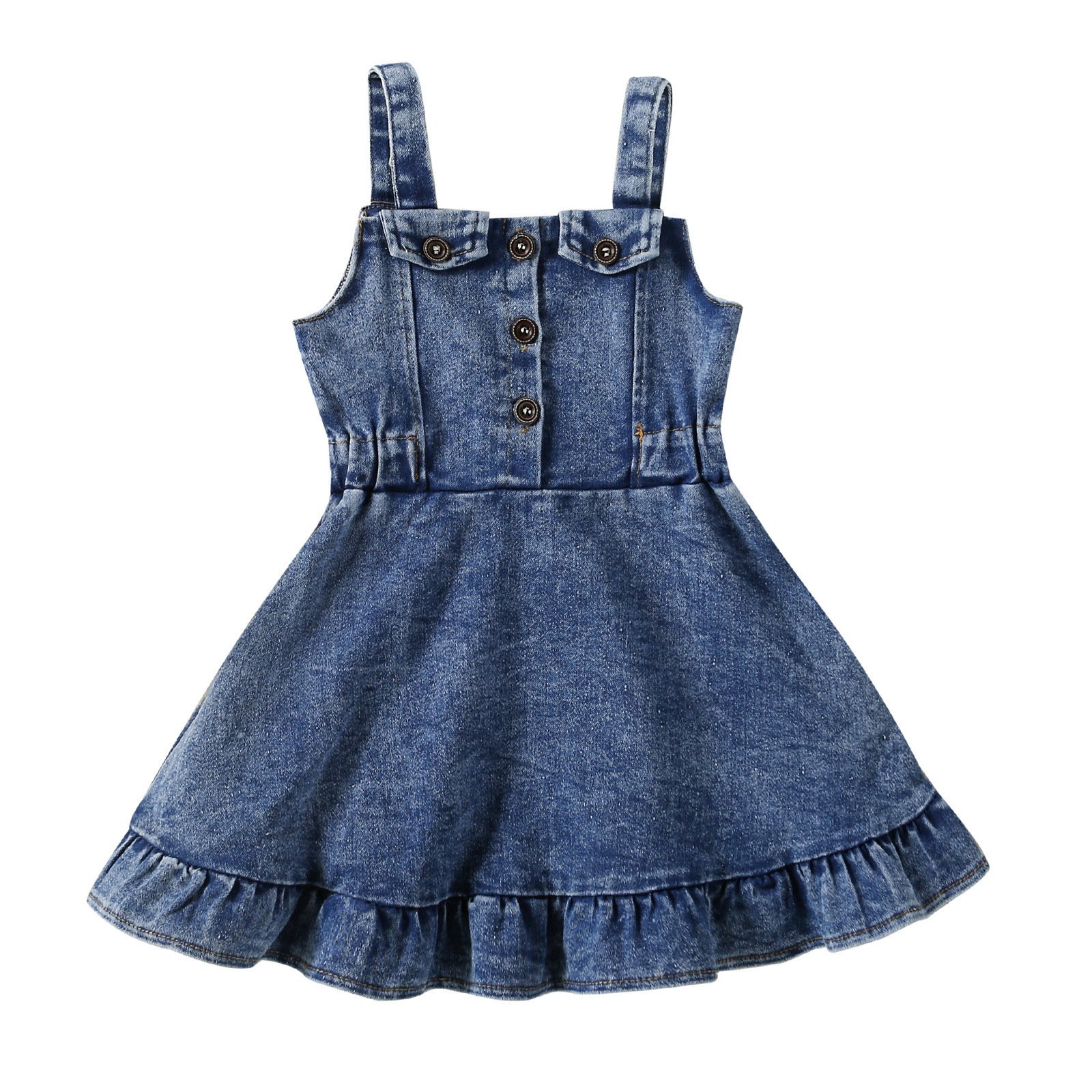 Cross-border Infant Baby Girl Children's Clothing Strap Denim Dress - Image 5