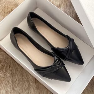 New Chanel-style Pointed-toe Flat Shoes For Women