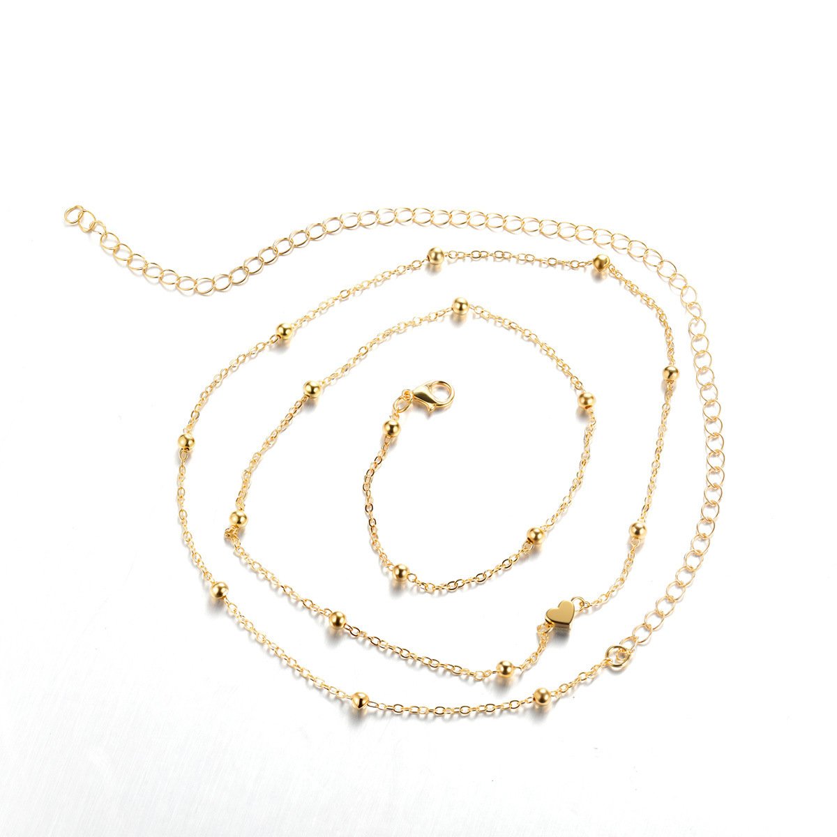 Creative And Fashionable Heart-shaped Bead Waist Chain, Golden Alloy Waist Chain For Women, Summer Accessory. - Image 5