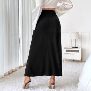 Satin Skirt With High Waist New Style